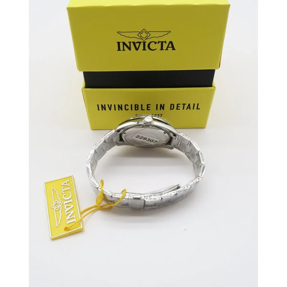 Invicta Specialty Lautus Unisex 38mm Silver Tone Mother of Pearl Crystal Bezel